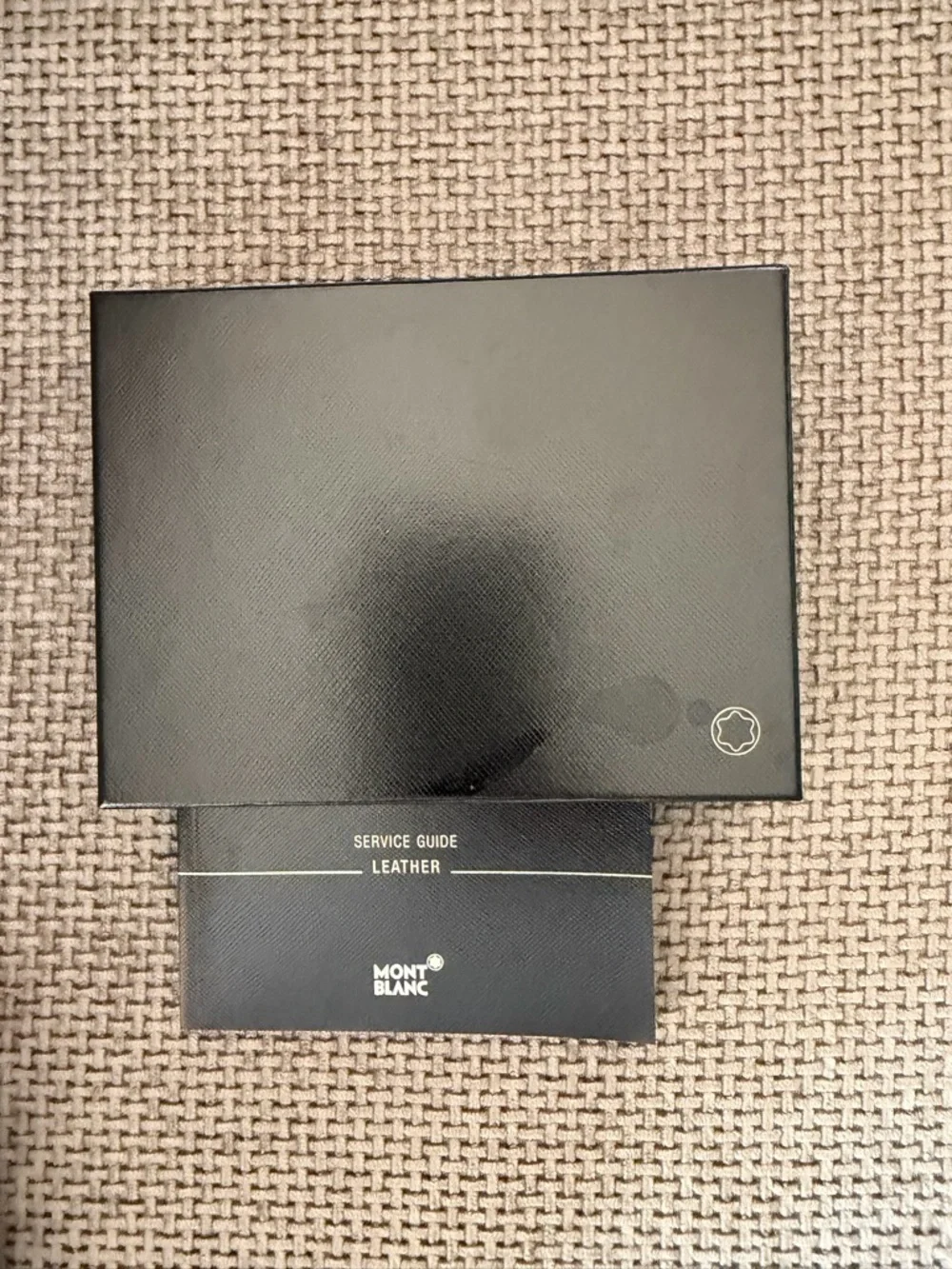 Montblanc Black Leather Bifold Wallet Snap Coin Pocket & Original Box Minimalist
